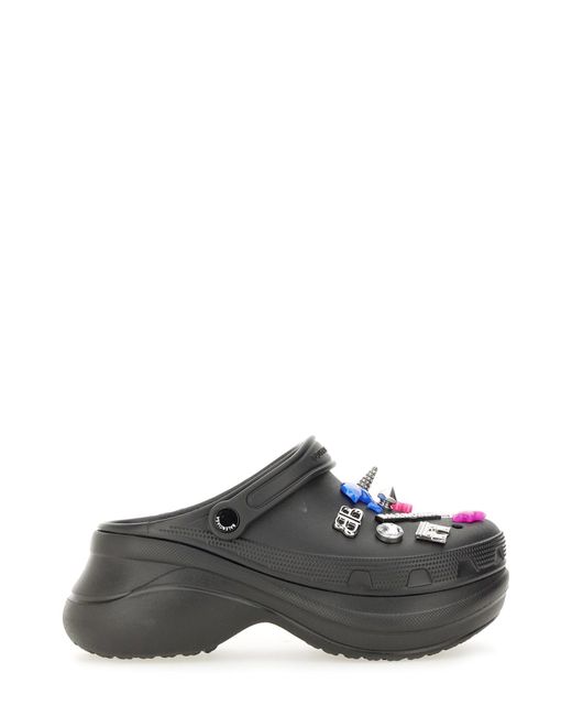 Balenciaga Gray "Crocs Jibbitz" Sabot