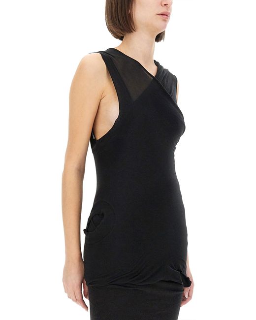 Top Con Incrocio di Rick Owens in Black