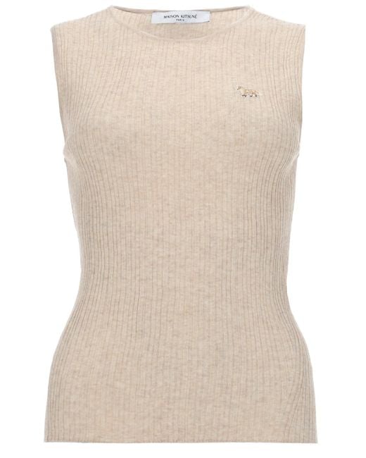 Maison Kitsuné Natural Top A Costine "Baby Fox"