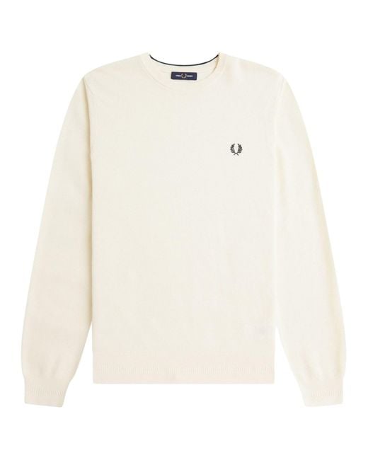 Fred Perry White Maglia Con Logo for men