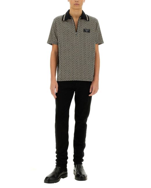 Maglioni Cotone-Uomo di Balmain in Gray da Uomo