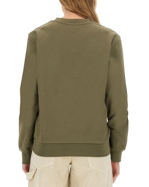 A. P.C. Felpa Con Logo di A.P.C. in Green
