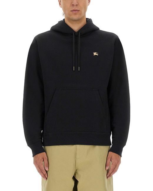 Burberry Blue Cotton Sweatshirt for men