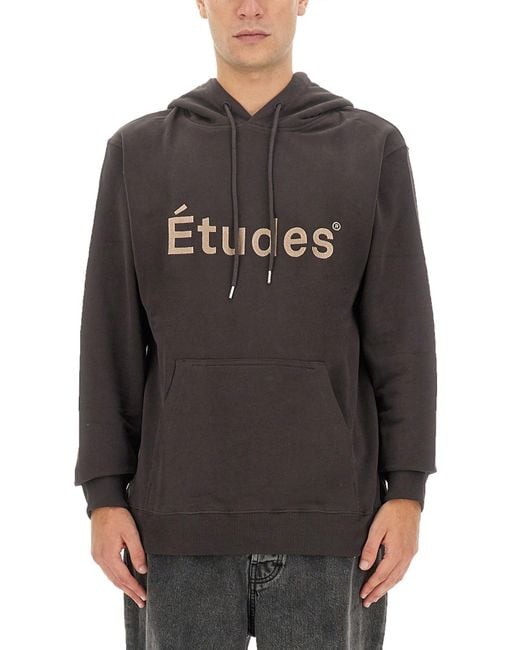 Etudes Studio Gray Sweatshirt With Logo for men