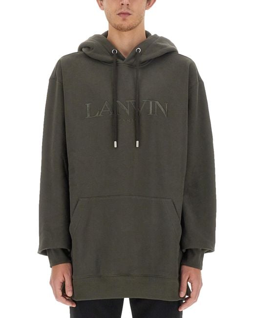 Lanvin Gray Oversized Sweatshirt for men