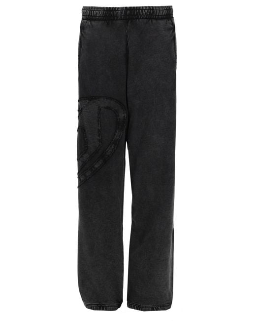 DIESEL Black Relaxed Elasticated Pants for men