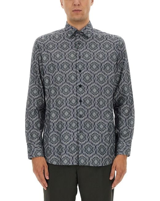 Etro Gray Regular Shirt for men