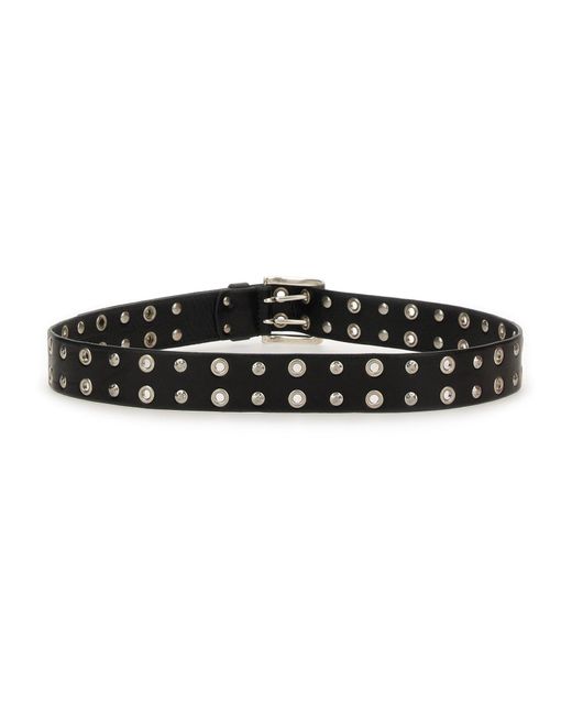 Cintura "Studded Double Tongue" di Our Legacy in Black da Uomo