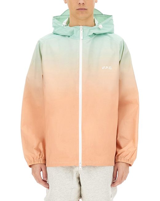 a.p.c. x asics Green A. P.C. X Asics Blouson "Meadow" for men