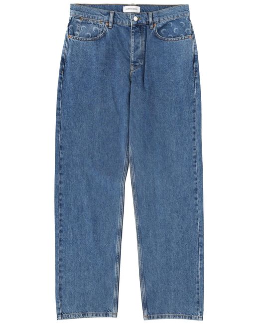MARINE SERRE Blue Cotton Jeans for men