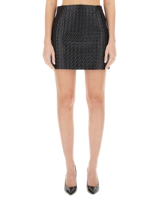 Patou Black Chic Regular Fit Mini Skirt