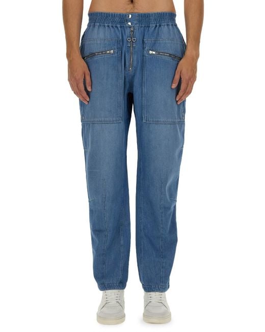 Isabel Marant Blue Cotton Pants for men