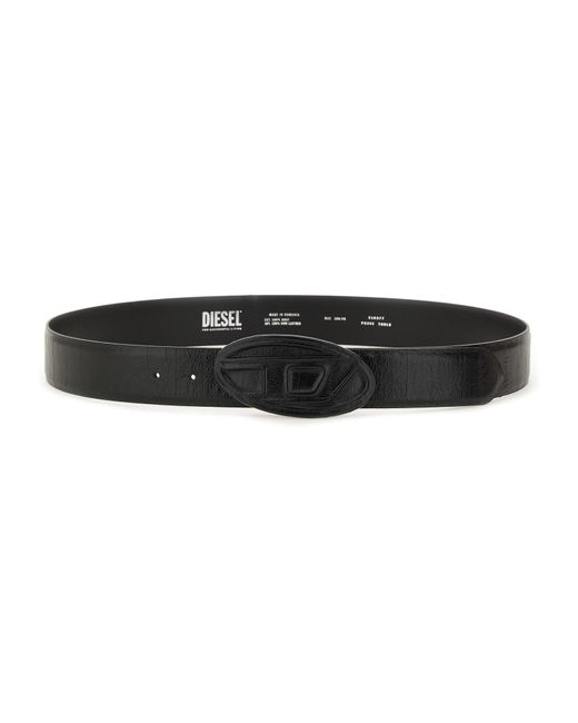 DIESEL Black "B-1Dr" Belt for men