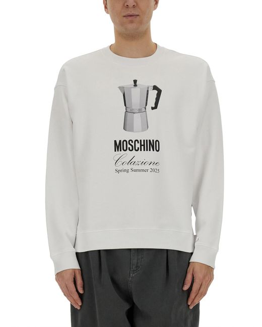Moschino Gray Breakfast" Sweatshirt for men