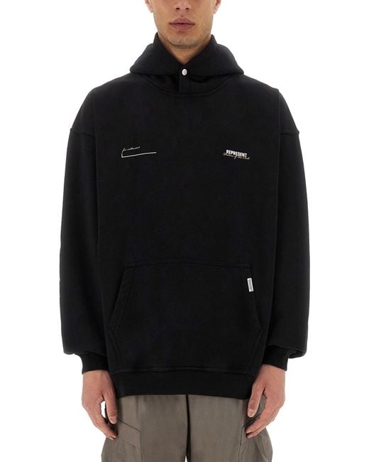 Represent Black Patron Of The Club" Hoodie for men