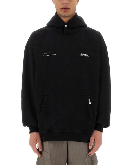 Represent Black Patron Of The Club" Hoodie for men