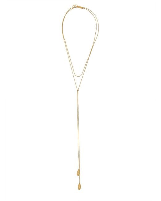 Isabel Marant White Collana Lunga Con Pendente