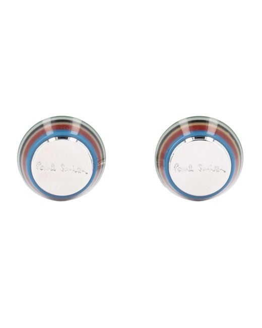 Paul Smith Blue Gemelli "Signature Stripe" Con Logo for men