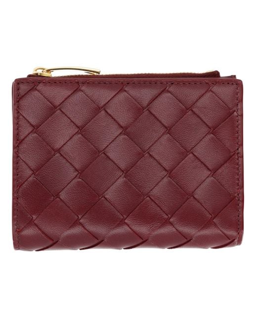 Bottega Veneta Red "Bi-Fold" Wallet