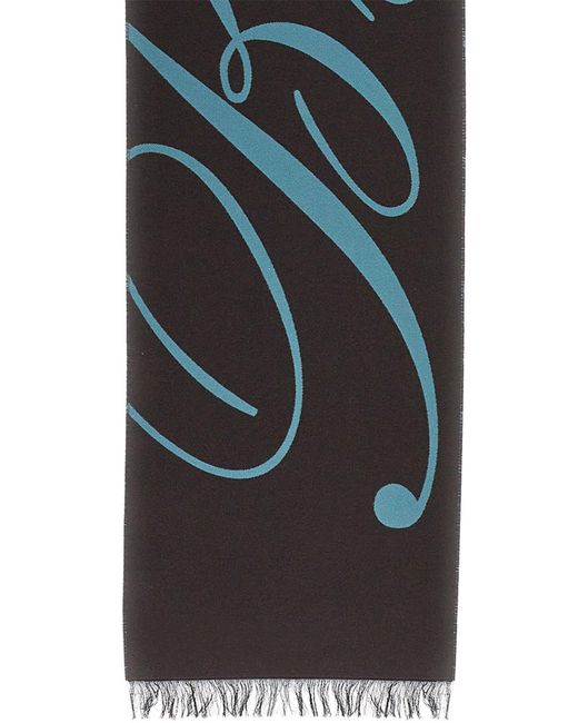 Scarf With Logo-Donna di Burberry in Blue