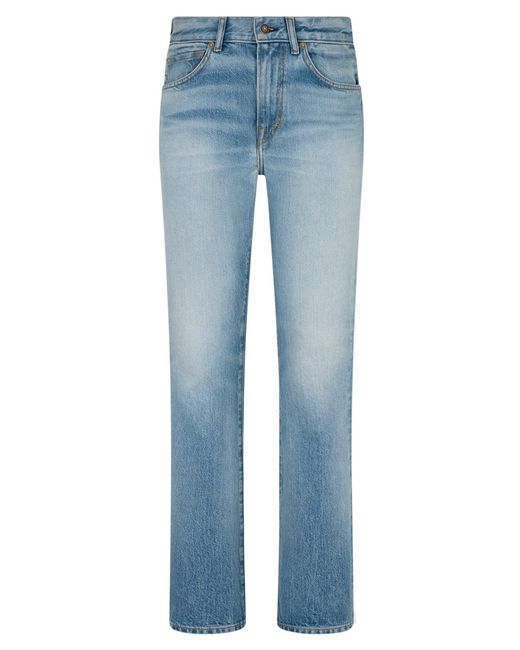 Tom Ford Blue Straight Mid Rise Jeans