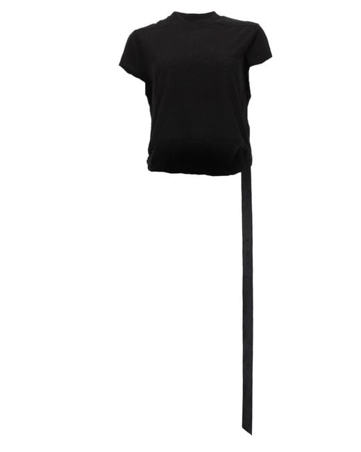 Rick Owens Black Solid Crew Neck T-Shirt
