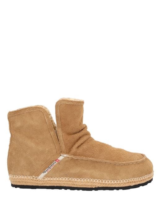 DIESEL Brown Slip-On Boots for men