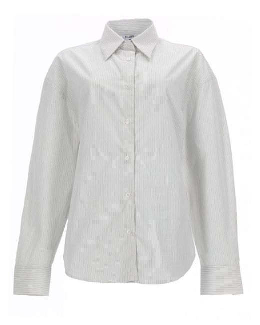 Filippa K White Relaxed Stripes Shirt