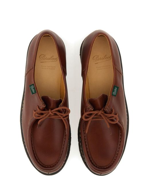 Stringata "Michael" di Paraboot in Brown da Uomo