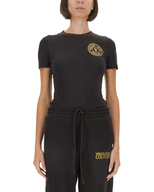 Versace Jeans Couture Black T-Shirt With Logo