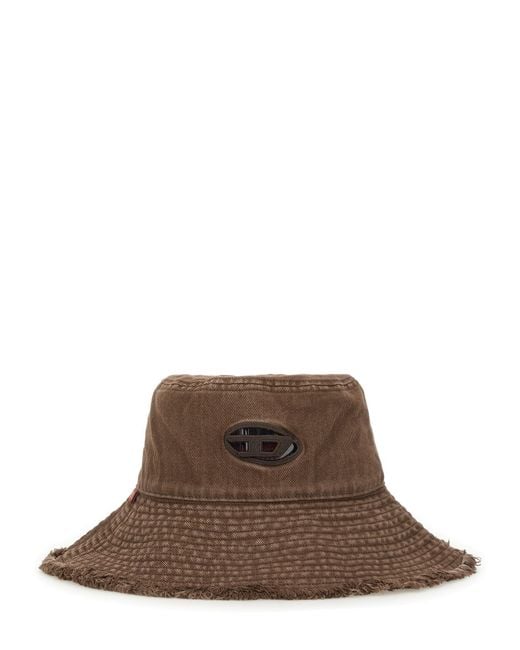DIESEL Brown Bucket Hat "Utlt"