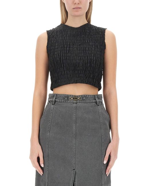Patou Black Cropped Top