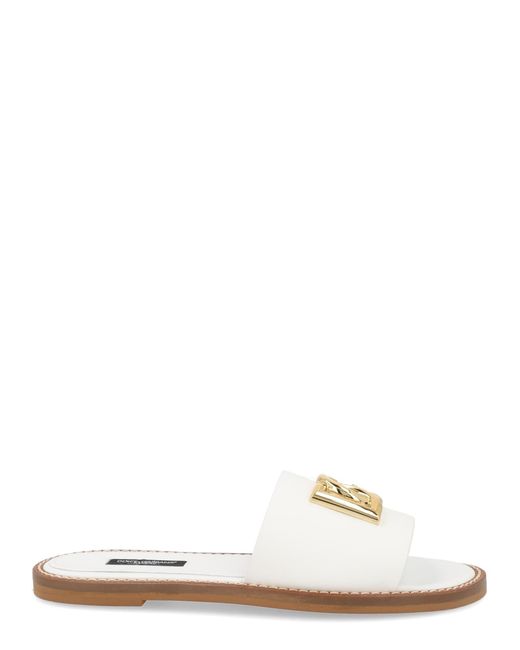 Dolce & Gabbana White Ciabatta With Logo