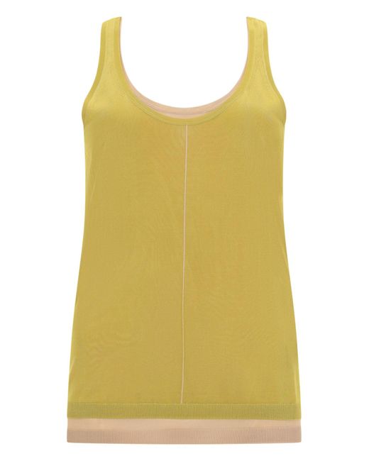 Paul Smith Yellow Rayon Tank Top