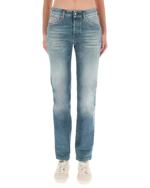 DIESEL Blue Regular Mid Rise Jeans