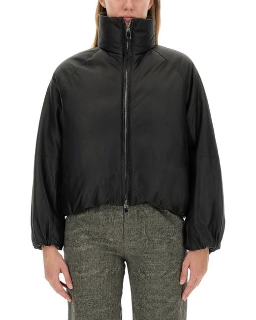 Alysi Black Leather Jacket