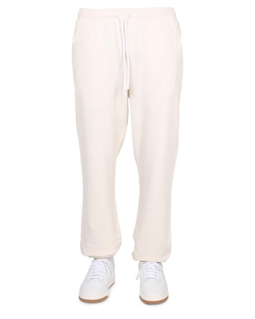 Marcelo Burlon White Relaxed Fit Jogging Pants for men