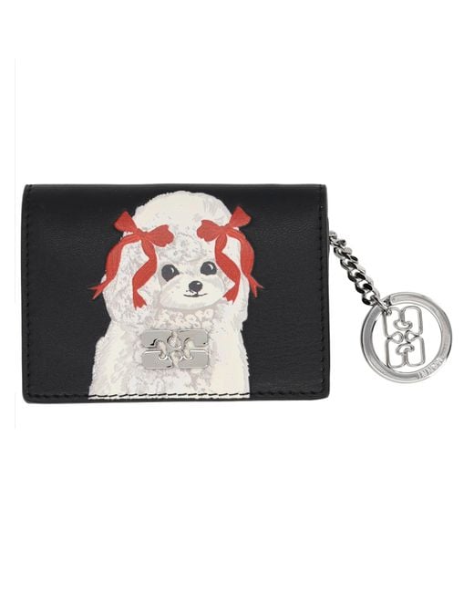Ganni White Flap Puddle Card Holder