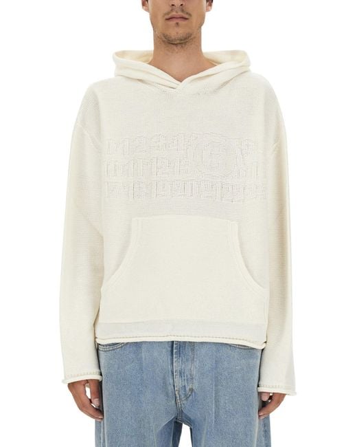MM6 by Maison Margiela White Jersey With Logo for men