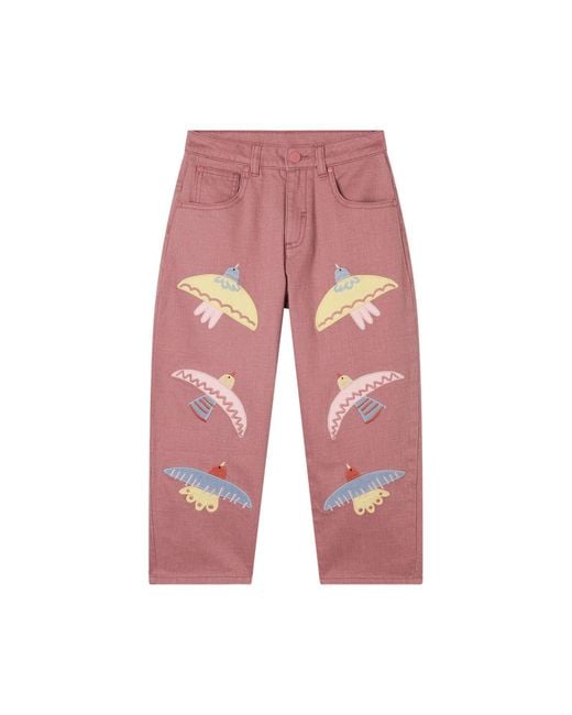 Stella McCartney Red Stella Mc Cartney Pants "Birds"