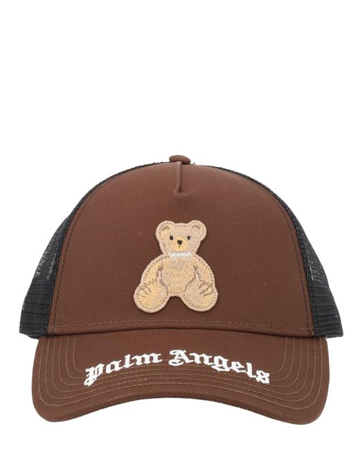 Palm Angels Brown Cappello Da Baseball "Bear Trucker" for men