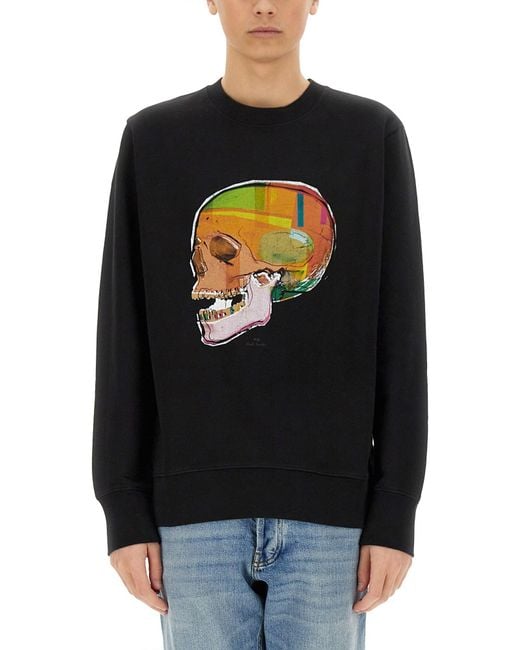 Paul Smith Black Regular Graphic Sweatshirt for men