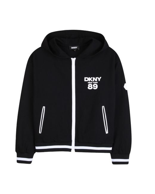 DKNY Black Felpa Con Cappuccio