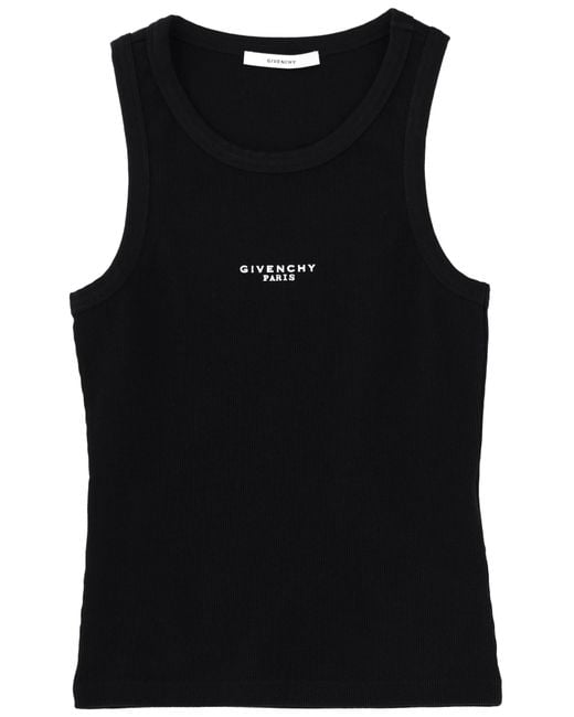 Givenchy Black Tank Top With Logo