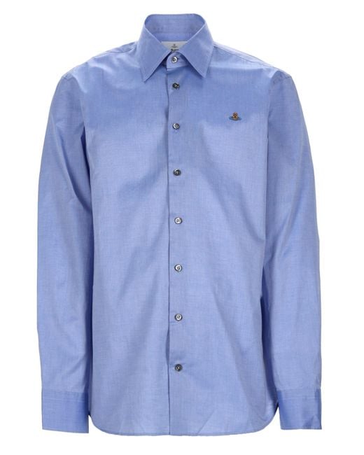 Vivienne Westwood Blue Camicia "Ghost" for men