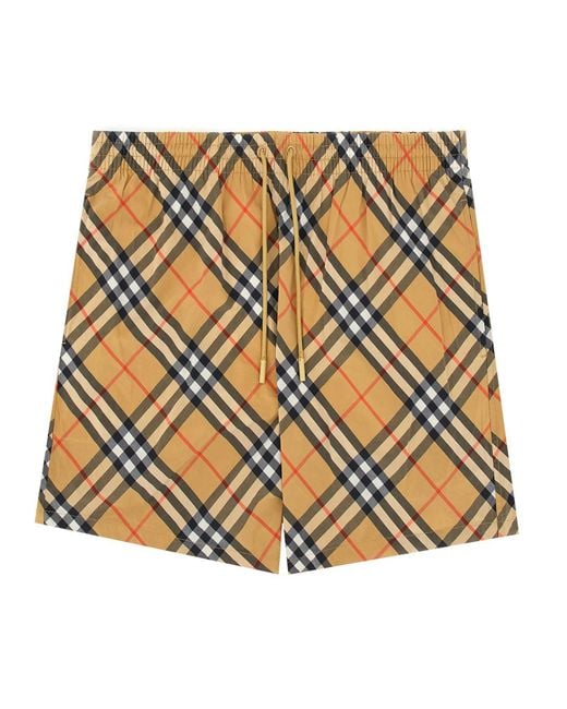 Burberry Metallic Check Print Swimsuit for men