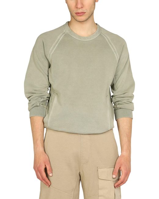 FELPA IN COTONE CON LOGO di C P Company in Green da Uomo