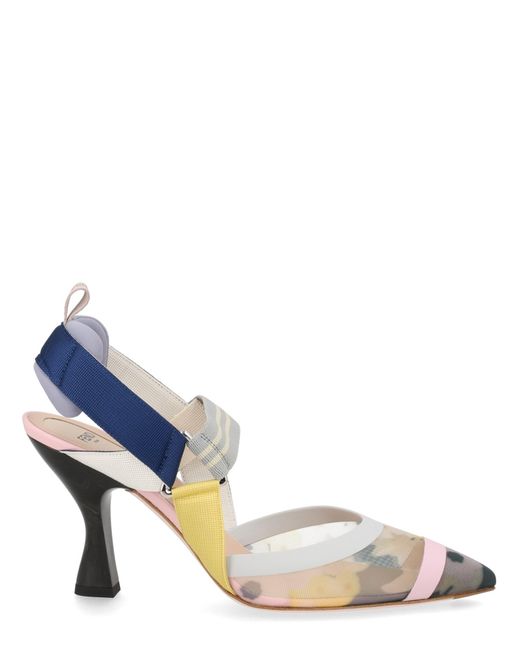 Fendi Blue Slingback "Colibrì"