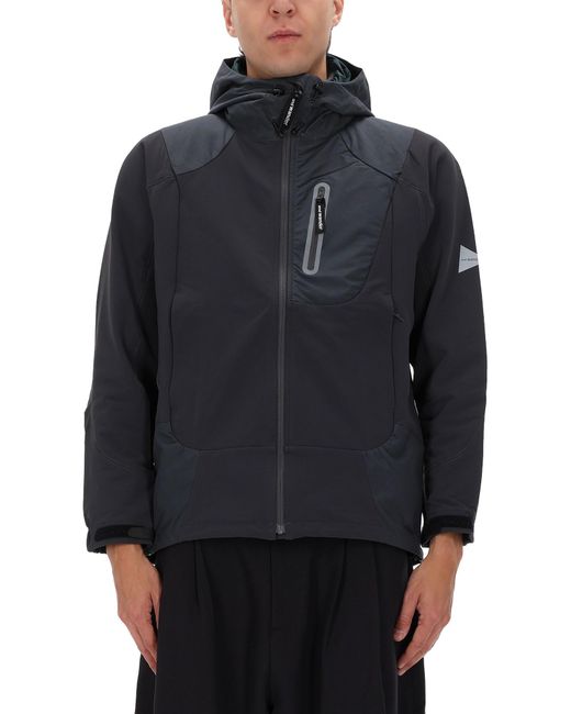 And Wander Blue Nylon Jacket for men