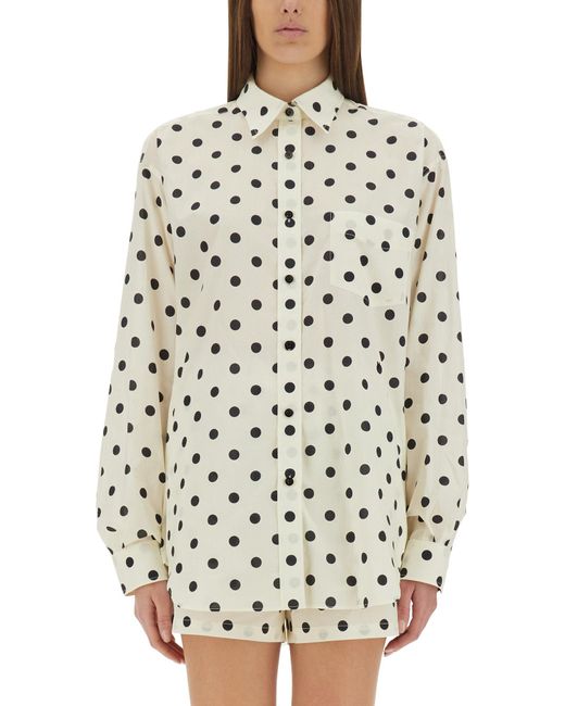 Moschino White Polka Dots" Shirt